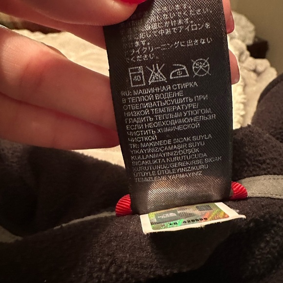 The North Face Fleece. Black. Zip up. Hooded. Women’s size Small. - Picture 9 of 10